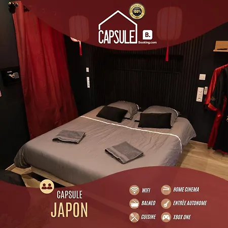 Ferienwohnung Capsule Japon - Jacuzzi - Netflix & Ecran Cinema - Xbox Trith-Saint-Leger Exterior foto